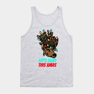 Let's Light This Xmas / Christmas Deer / Deer / Buck Tank Top